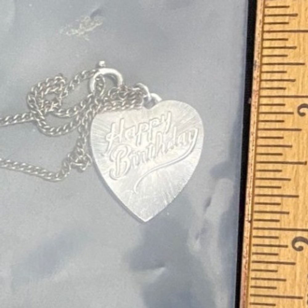 Silver tone Heart Pendant Necklace Charm Chain Women's Jewelry Gift